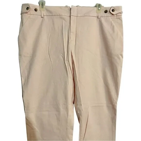 Ava & Viv Women’s Plus Size Boyfriend Chino Pants, Blush, 20W - Picture 2 of 3
